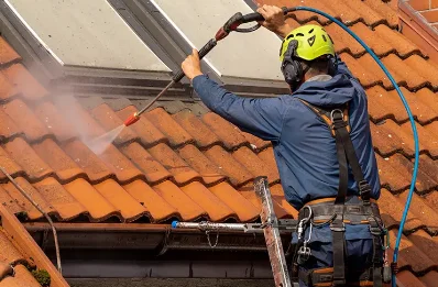 Démoussage et hydrofuge de toiture à Merléac